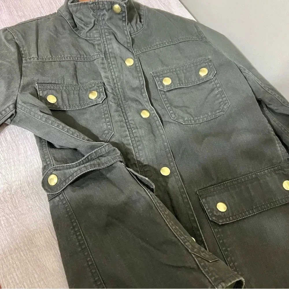 J. Crew Resin-Coated Twill Field Jacket Size MP - Picture 8 of 13